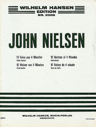 Book cover for John Nielsen: Ten Waltzes For Two Violins Op.3