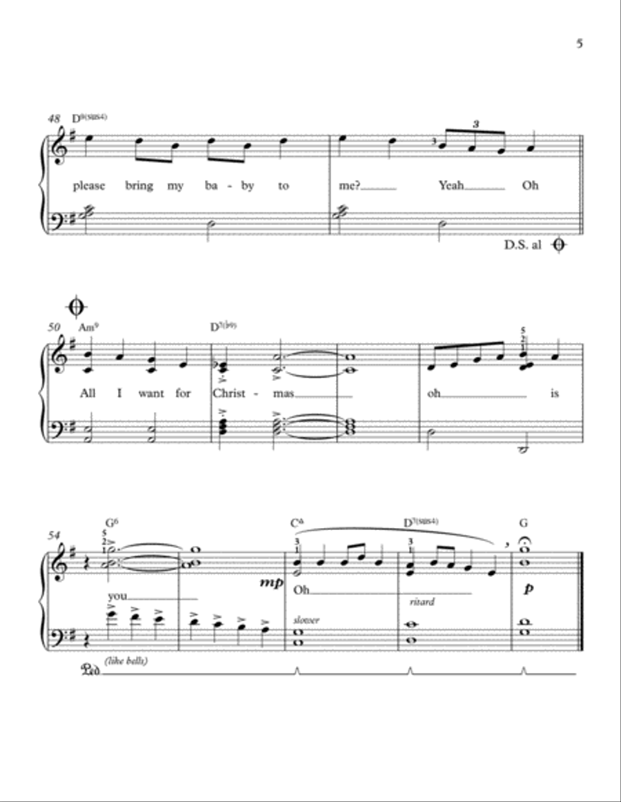 All I Want For Christmas Is You Voice scores gallery preview page 6