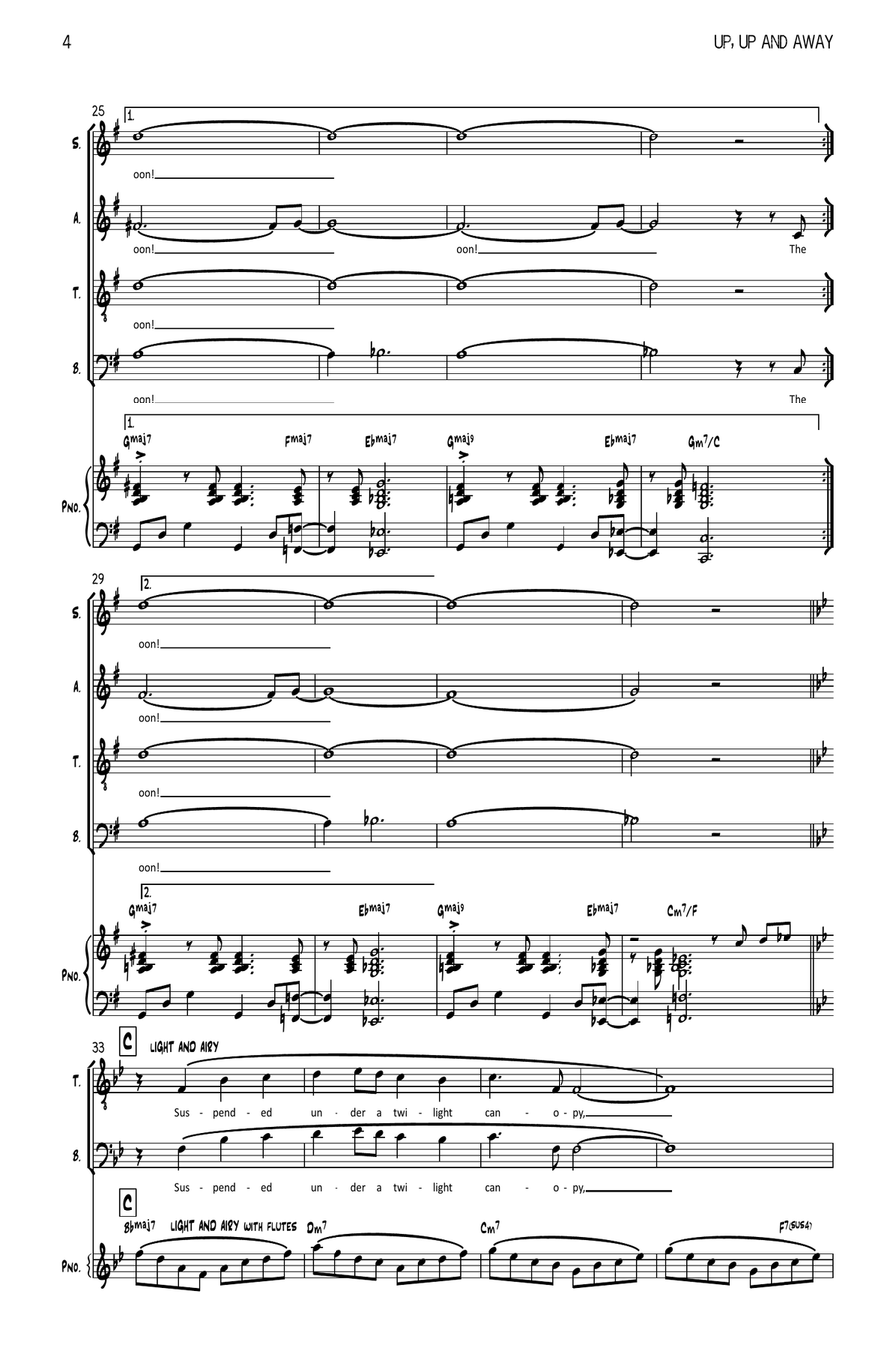 Up, Up And Away Up, Up And Away 4-Part scores gallery preview page 4