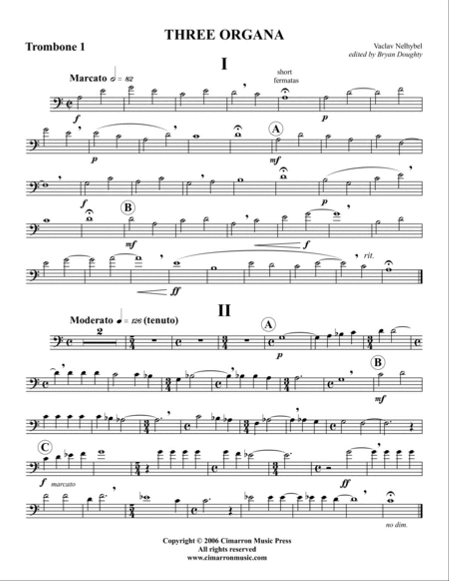 Three Organa Trombone Quartet scores gallery preview page 5