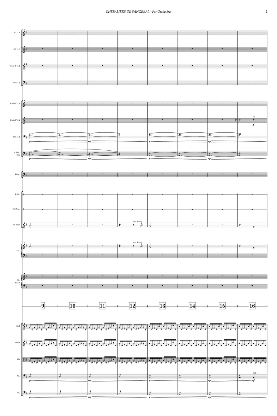 Chevalier De Sangreal Full Orchestra scores gallery preview page 5