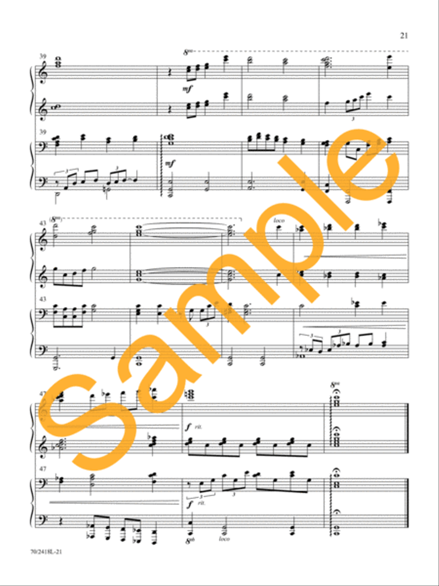 The Angels Sing Piano Duet scores gallery preview page 19
