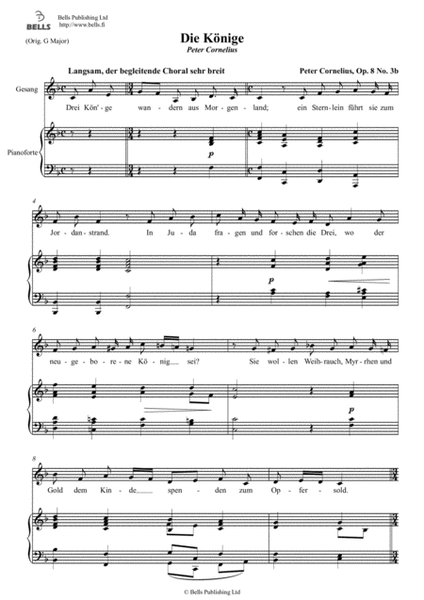 Die Konige, Op. 8 No. 3b (F Major)
