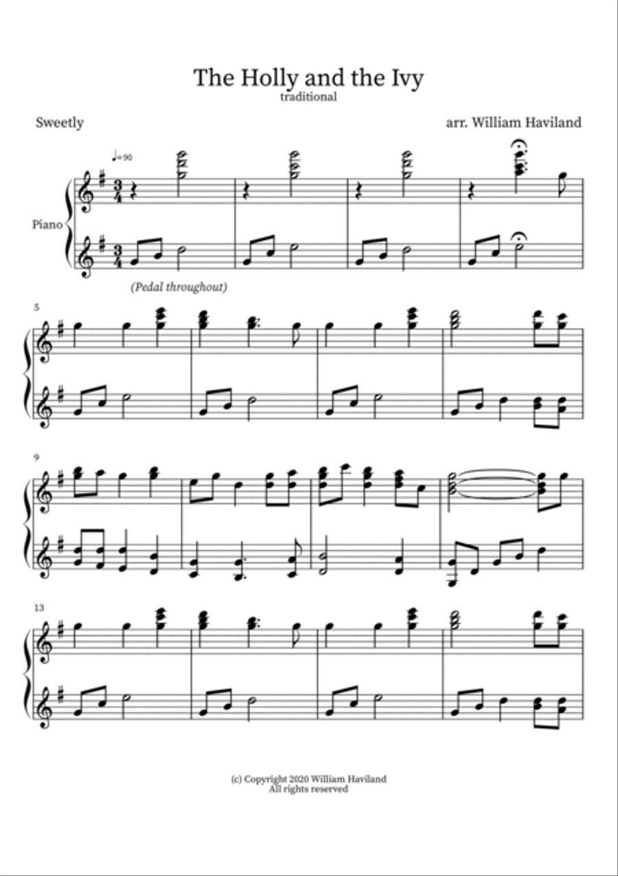 A Peaceful Piano Christmas [Full Album PDF Score] Piano Solo scores gallery preview page 2