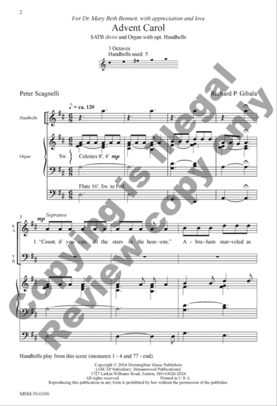 Advent Carol Divisi scores gallery preview page 16