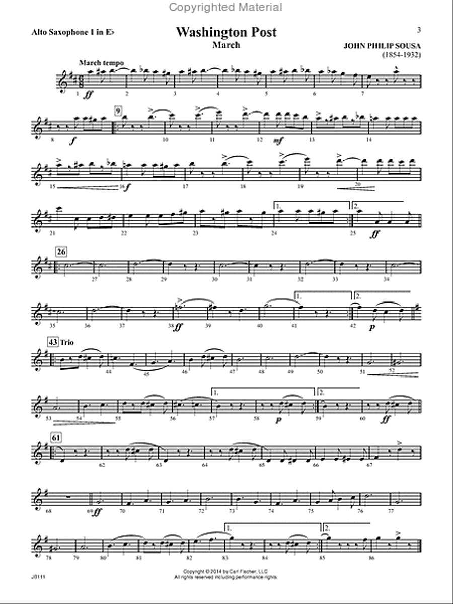 John Philip Sousa March Collection Concert Band scores gallery preview page 2
