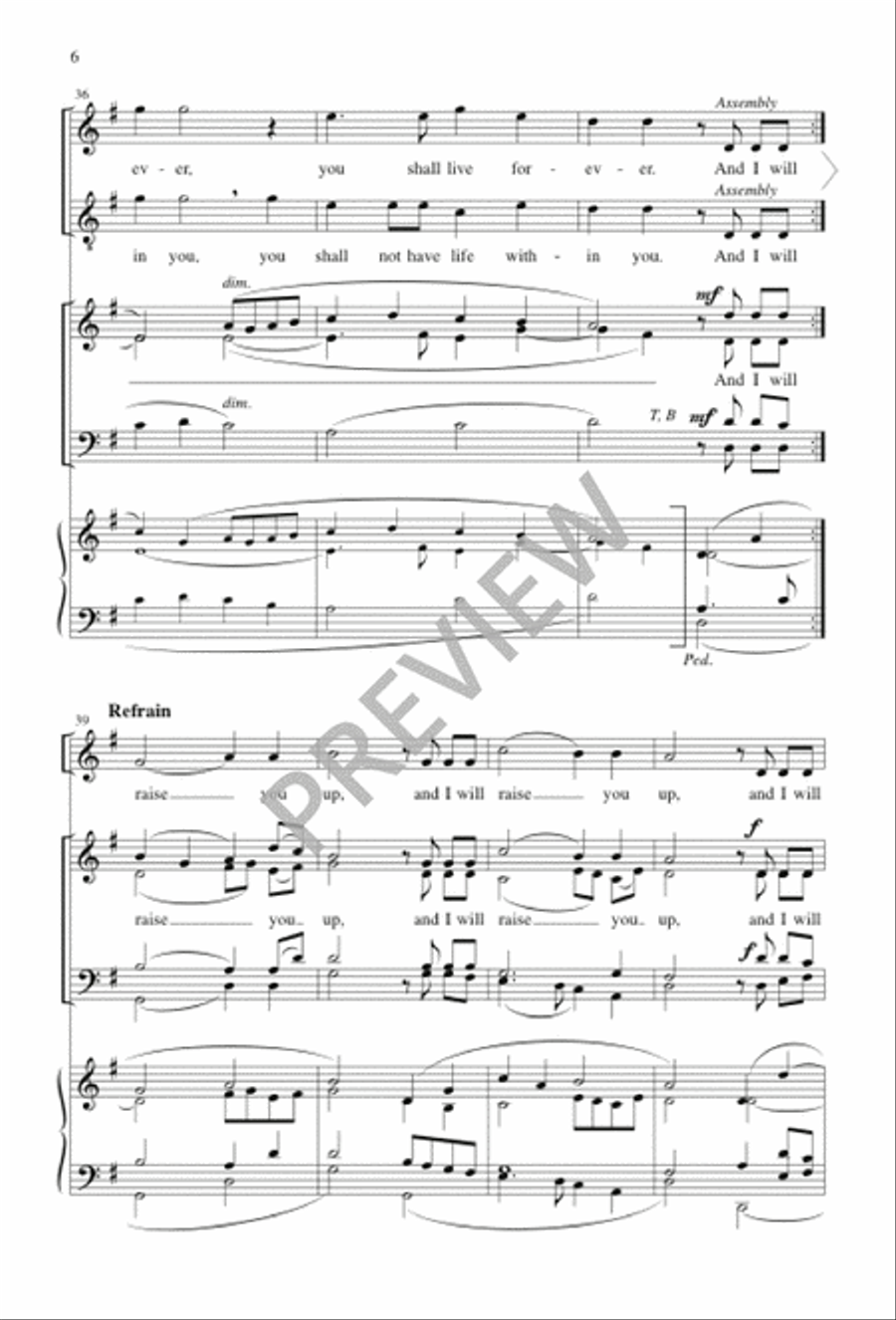 I Am the Bread of Life 4-Part scores gallery preview page 6