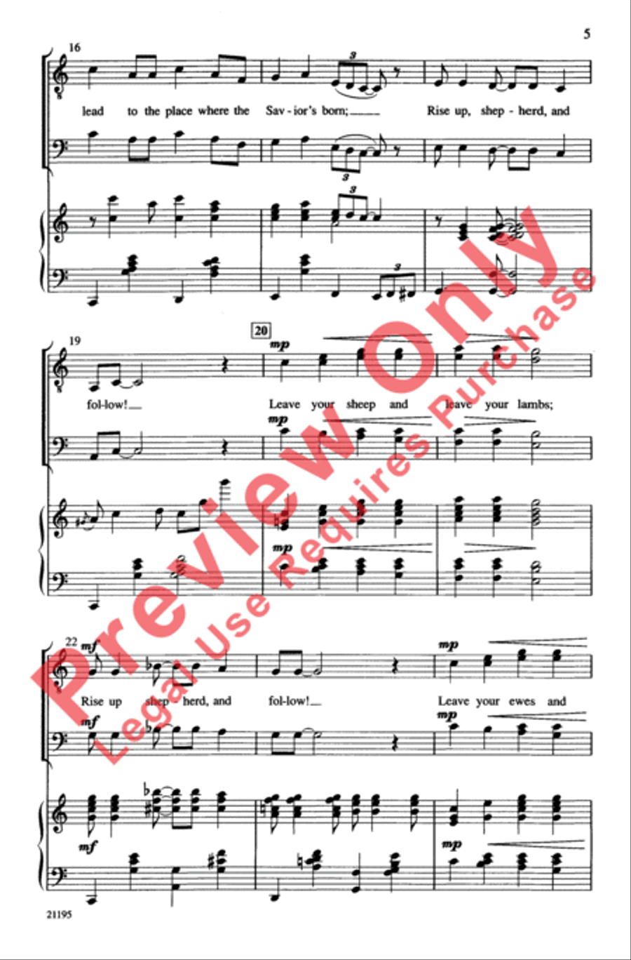 Rise Up, Shepherd, and Follow! Men's Choir scores gallery preview page 4