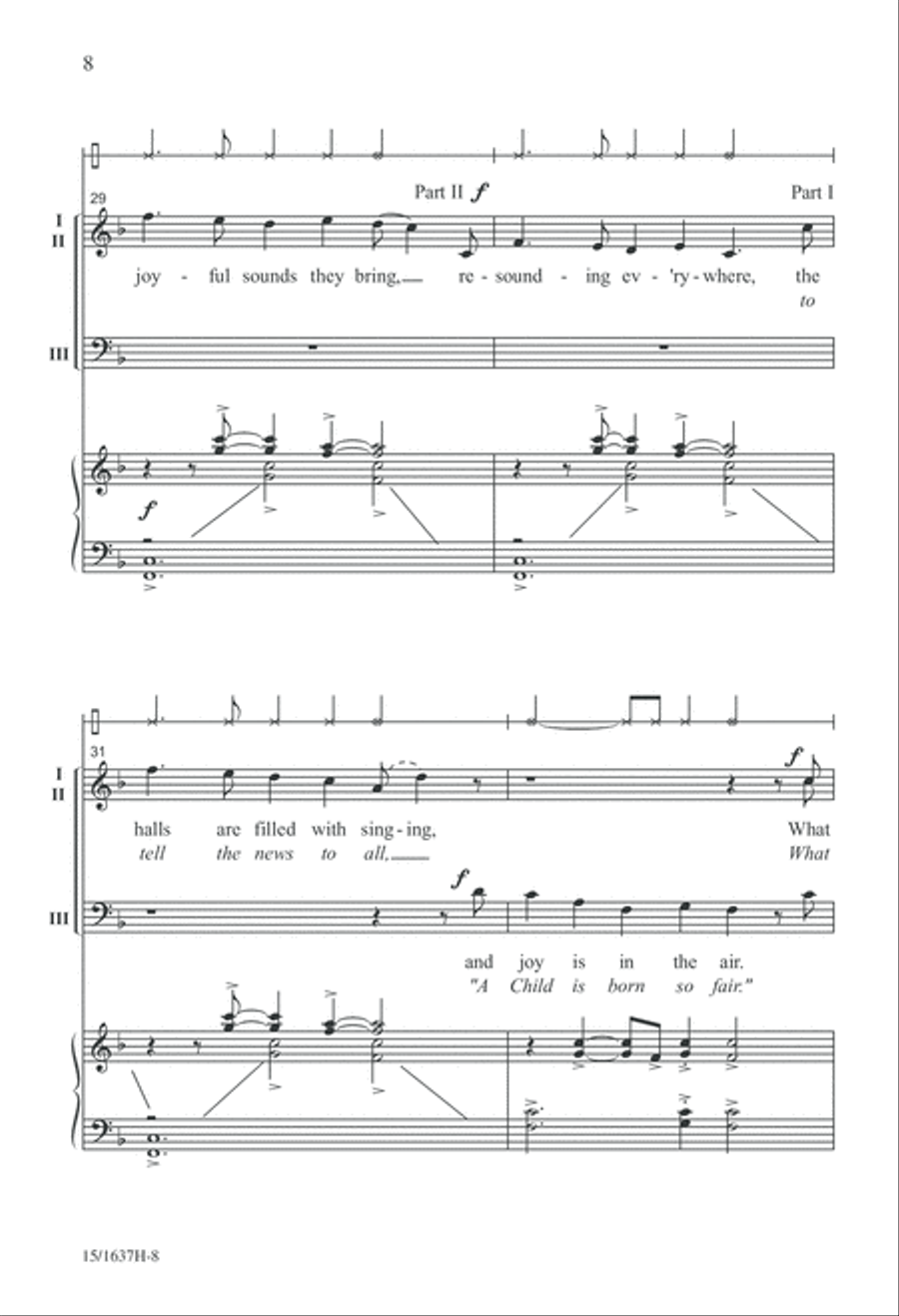 Irish Carol 3-Part scores gallery preview page 8