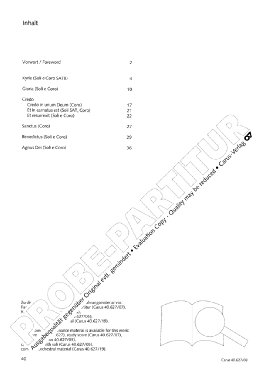 Mass in C Major 4-Part scores gallery preview page 41