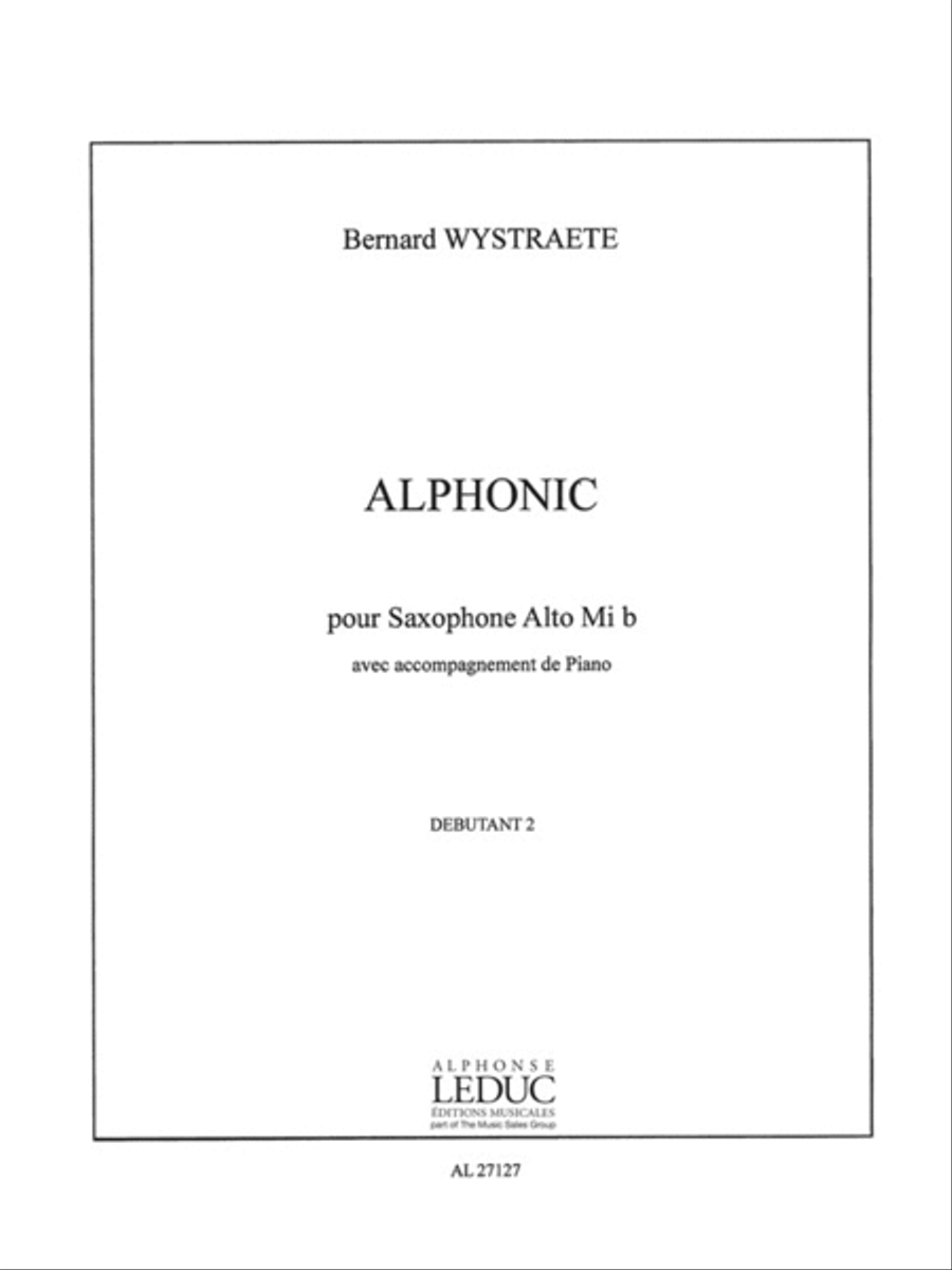 Alphonic (saxophone-alto & Piano) Saxophone scores gallery preview page 1