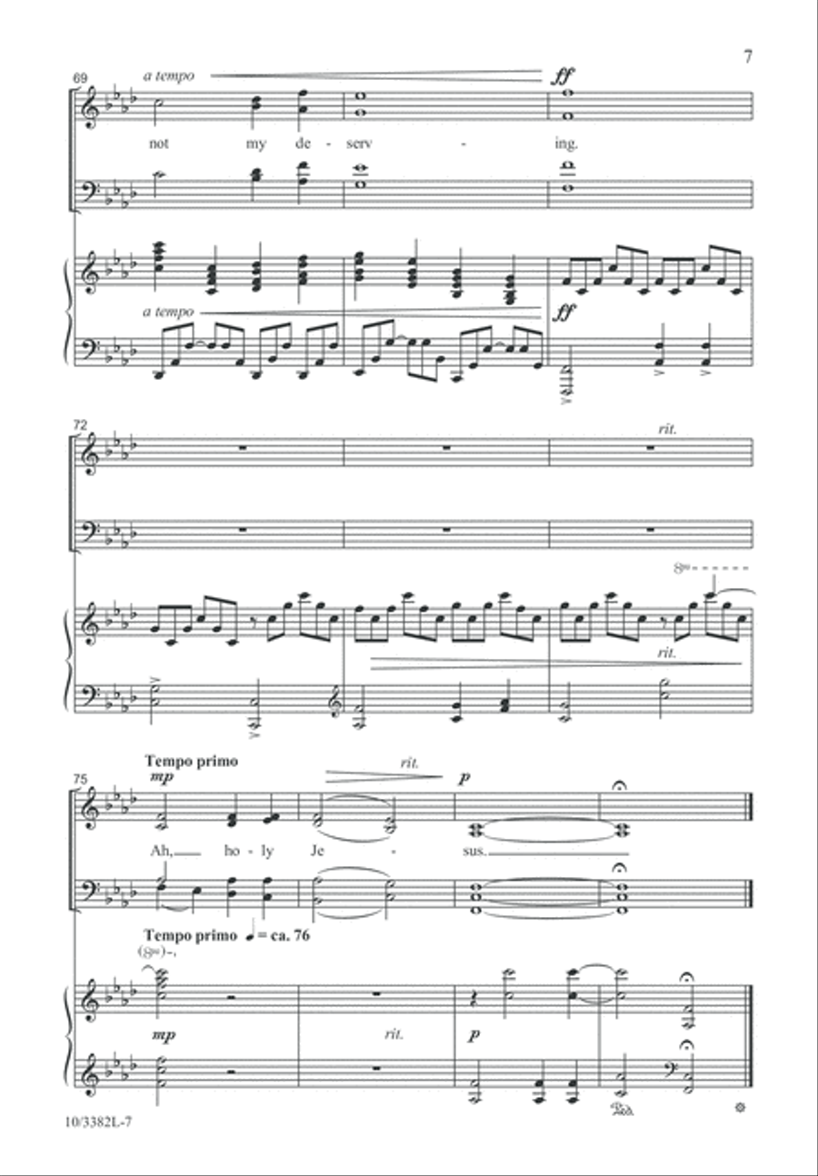 Ah, Holy Jesus 4-Part scores gallery preview page 8