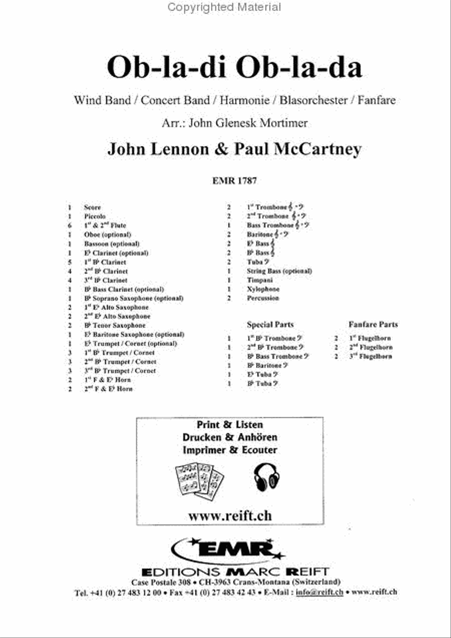 Ob-la-di Ob-la-da Concert Band scores gallery preview page 2