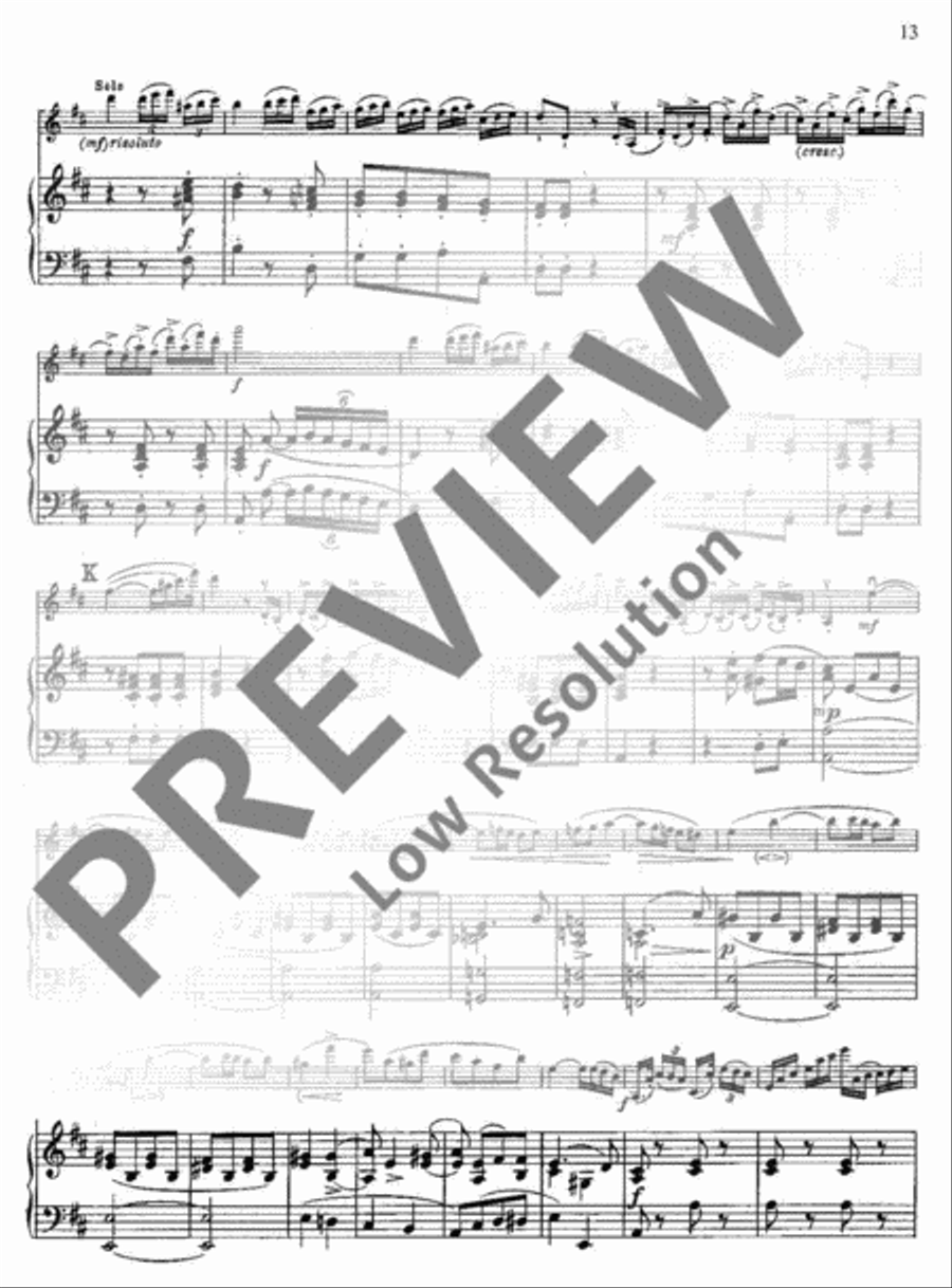 Concerto No. 13 D major Piano scores gallery preview page 14