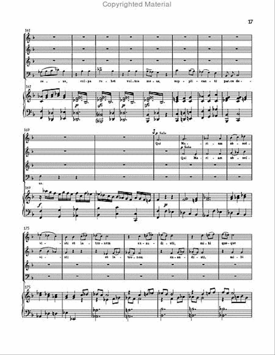 Requiem in D minor, WAB 39 Choir scores gallery preview page 17