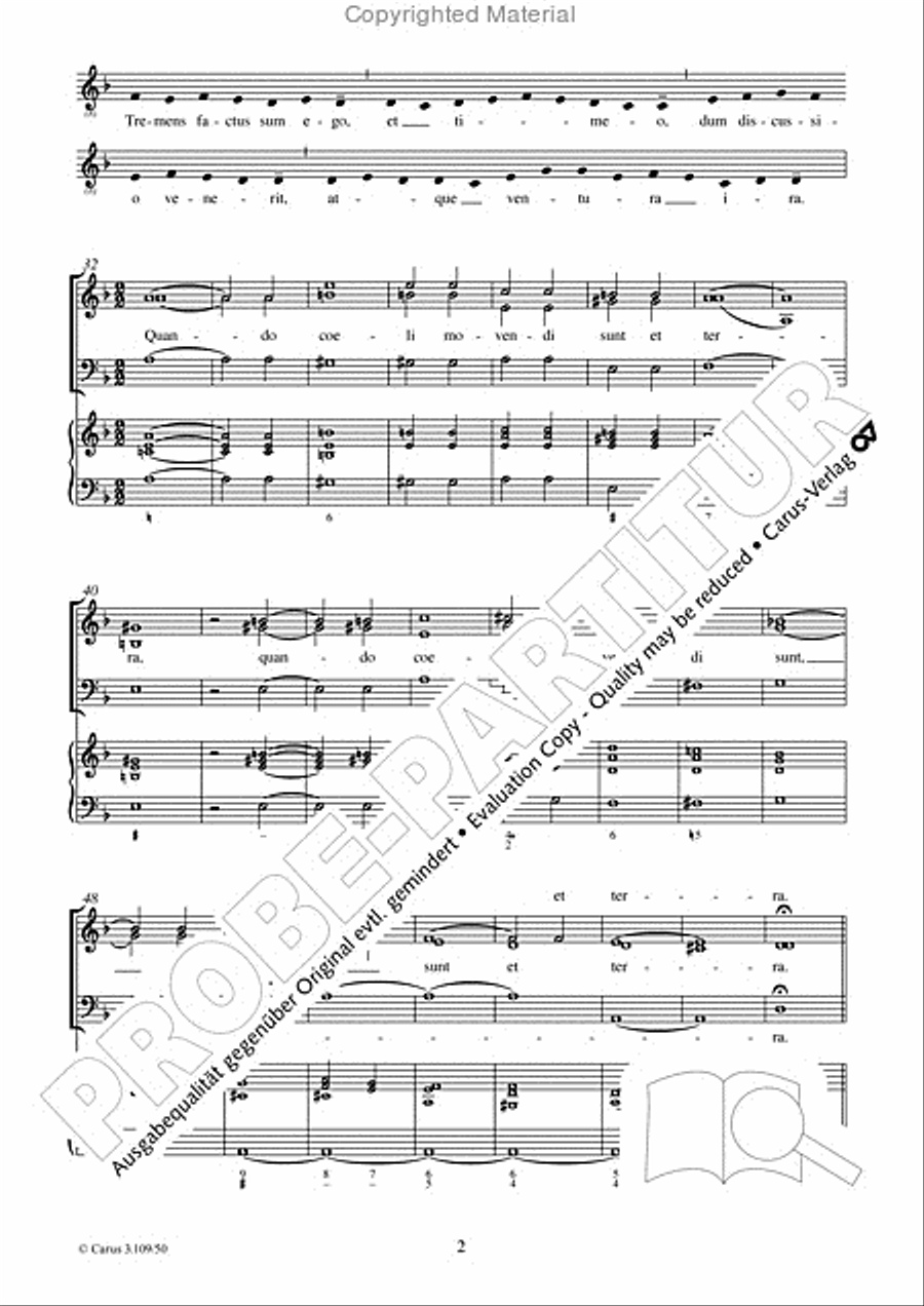 Save me, O thou gracious Lord (Libera me, Domine) 3-Part scores gallery preview page 3