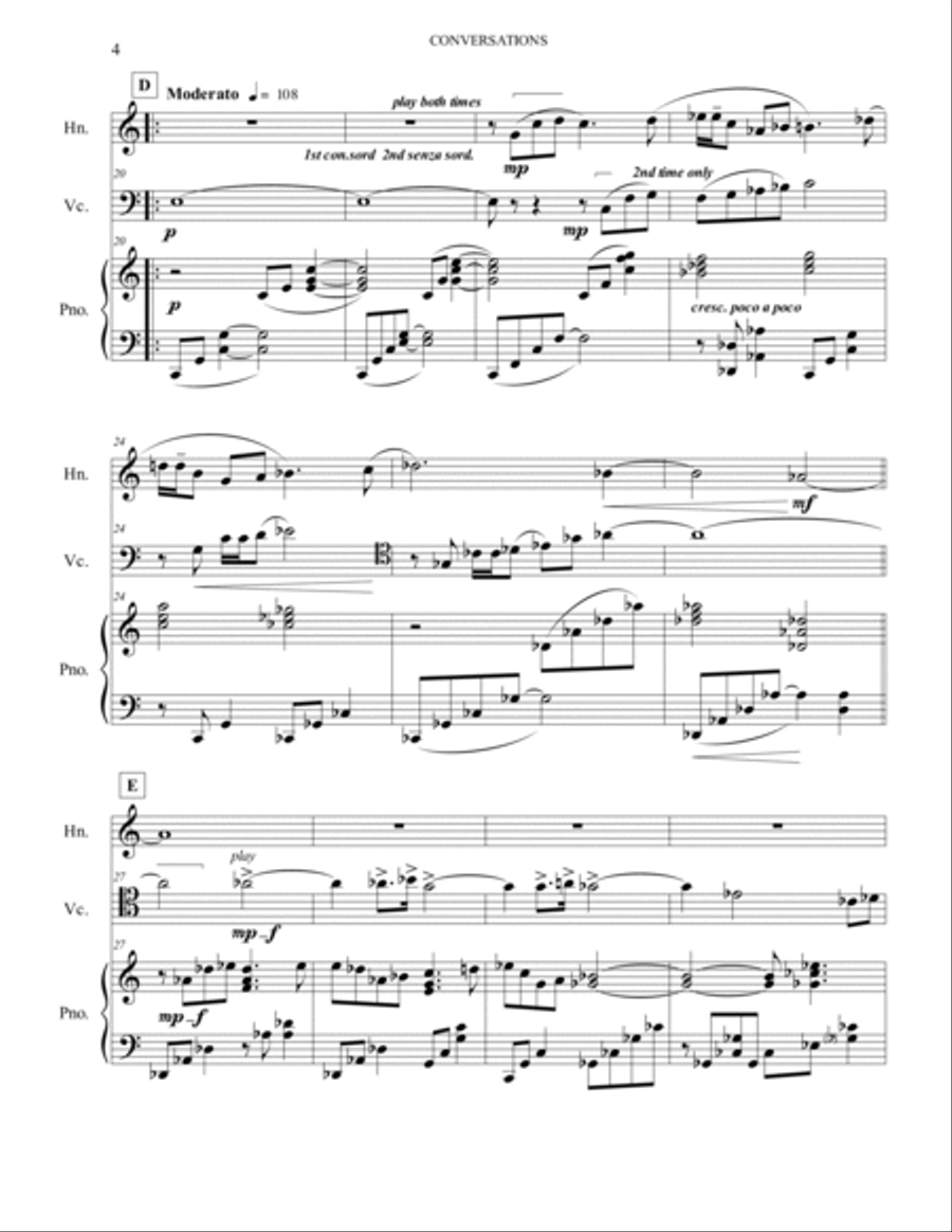 Conversations trio Horn scores gallery preview page 5