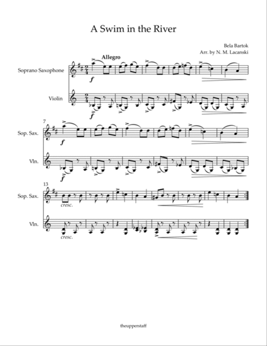 A Swim in the River Soprano Saxophone scores gallery preview page 2