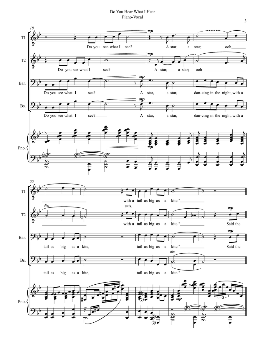 Do You Hear What I Hear Do You Hear What I Hear TTBB scores gallery preview page 3