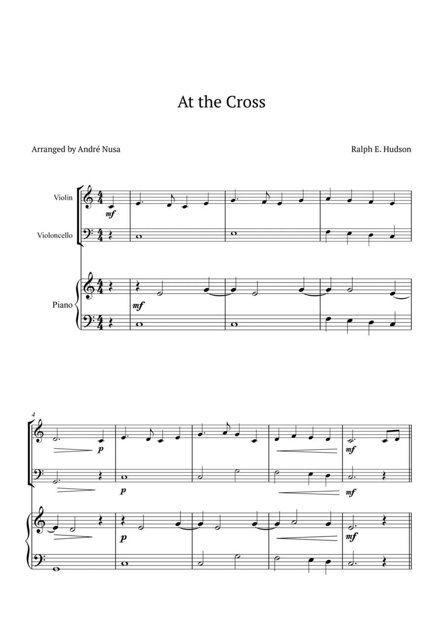 At the Cross At the Cross Piano Trio scores gallery preview page 1