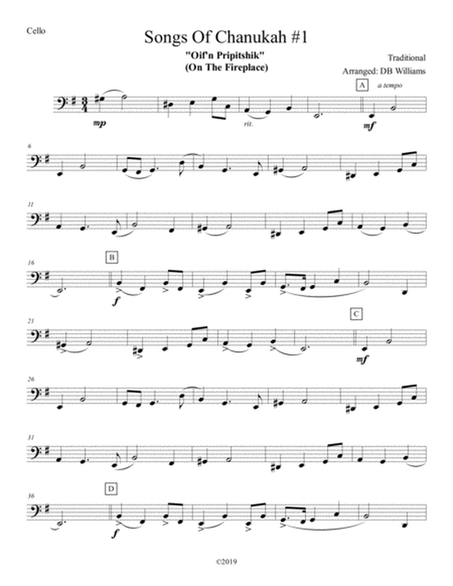 Songs Of Chanukah #1 (Cello)