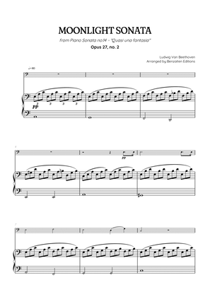 Beethoven • Moonlight Sonata | easy trombone sheet music w/ piano accompaniment