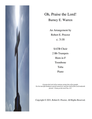 Book cover for Oh Praise the Lord SATB Choir, Brass Quintet, and Piano