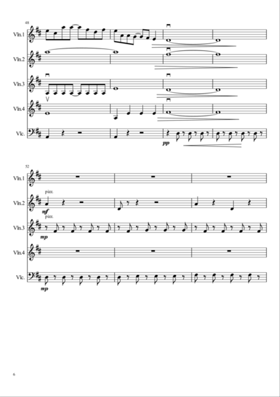 Piece for Strings Chamber Orchestra scores gallery preview page 6