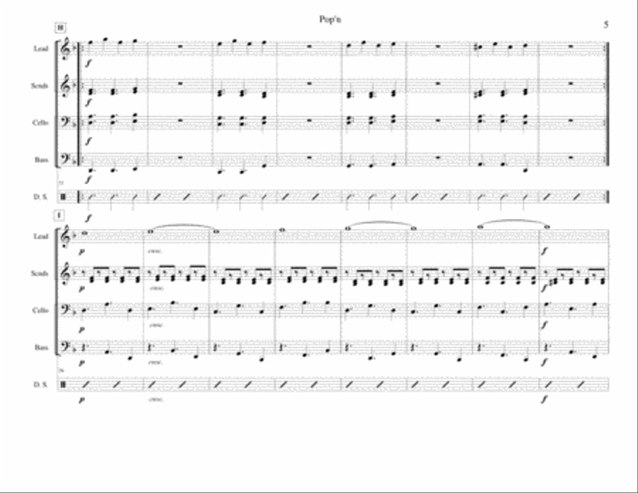 Pop'n for Steel Band Steel Drum Band scores gallery preview page 5