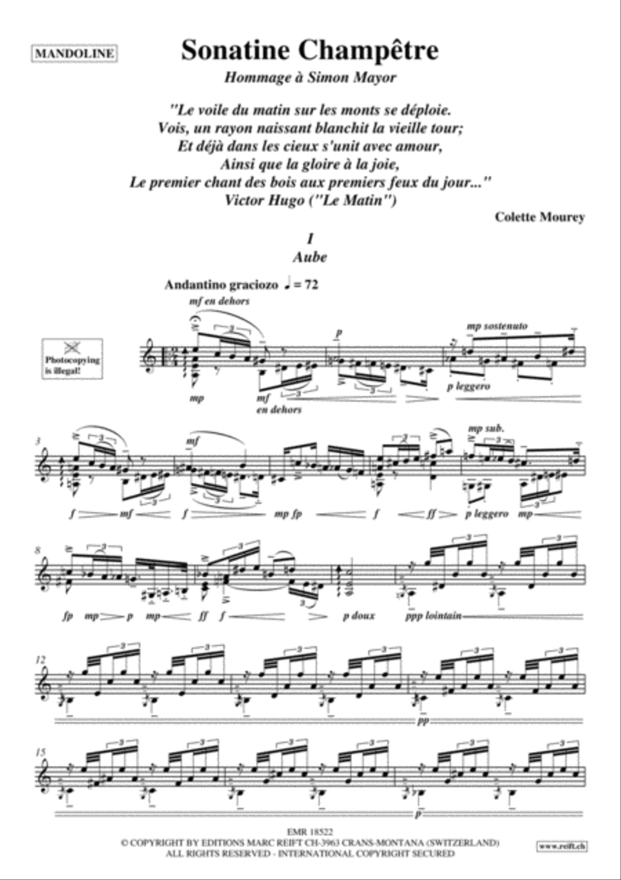 Sonatine Champetre Mandolin scores gallery preview page 3