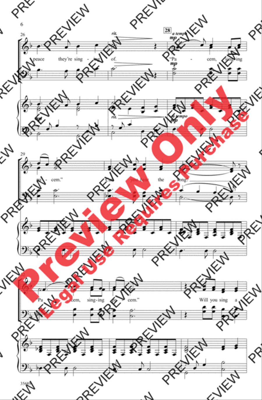 Pacem Pacem 4-Part scores gallery preview page 5
