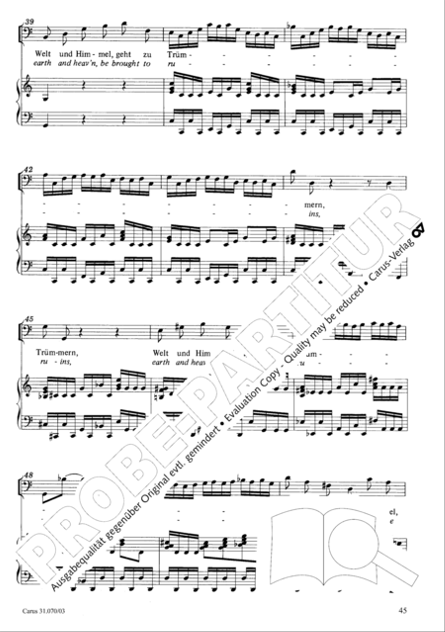 Watch now, praying, praying, watch now (Wachet! betet! betet! wachet!) 4-Part scores gallery preview page 49