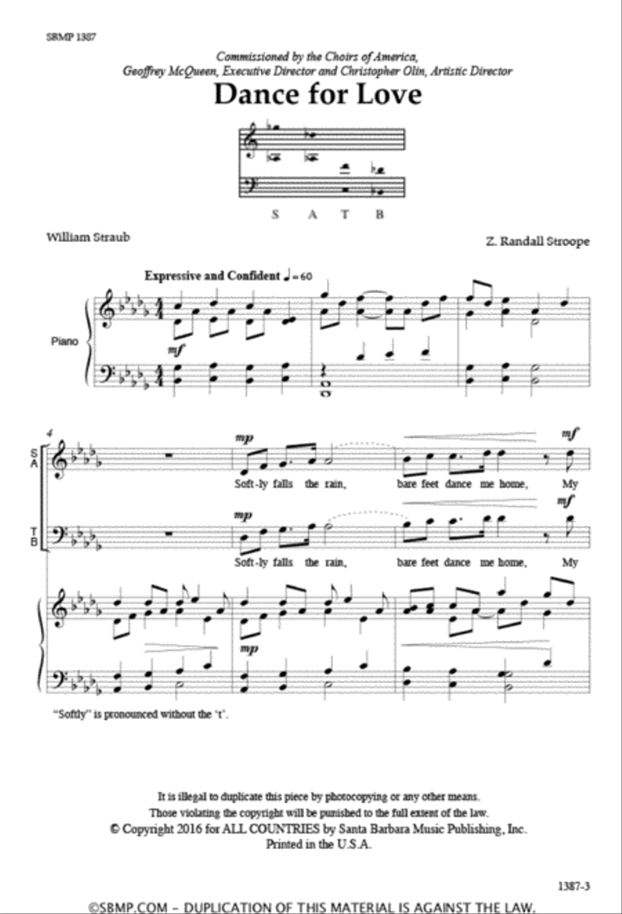 Dance for Love Dance for Love 4-Part scores gallery preview page 2