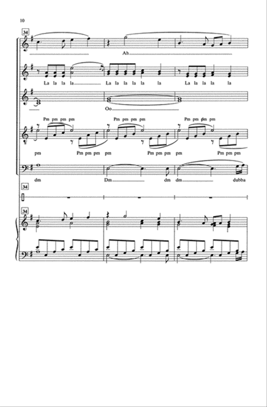 Tango to Evora (SATB) 4-Part scores gallery preview page 10