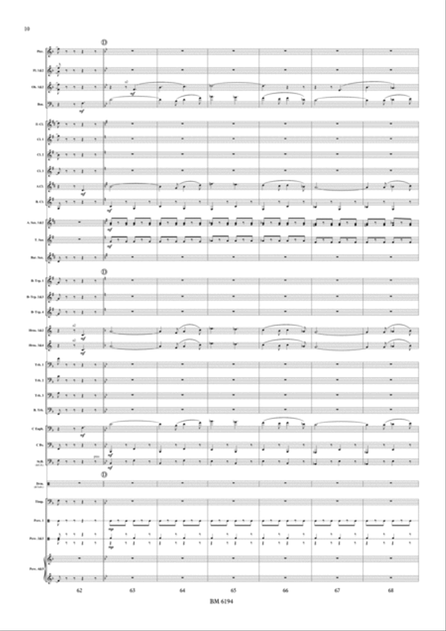 Circus Town Parade March for Wind Band Concert Band scores gallery preview page 11