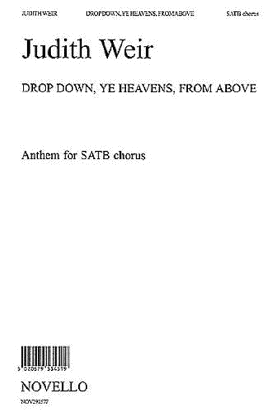 Drop Down, Ye Heavens, from Above 4-Part scores gallery preview page 1