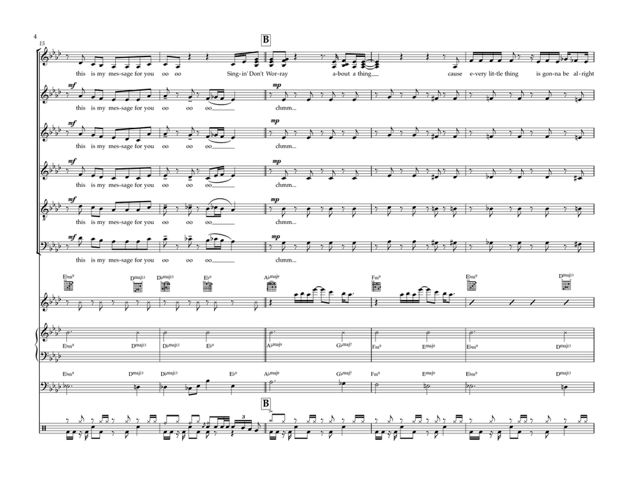 Three Little Birds Three Little Birds Divisi scores gallery preview page 5