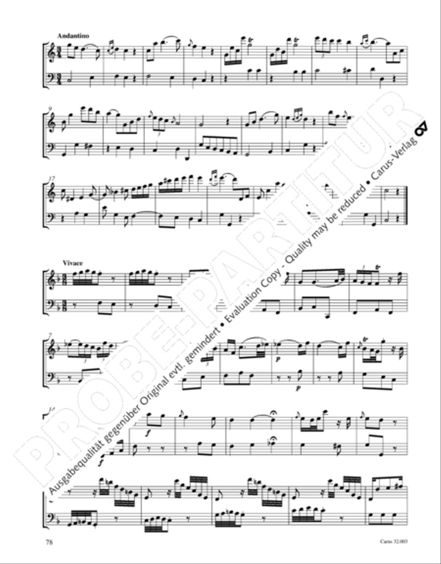 Gesamtausgabe Band 3 (Kammermusik: Duette, Solo- und Triosonaten) Score scores gallery preview page 99