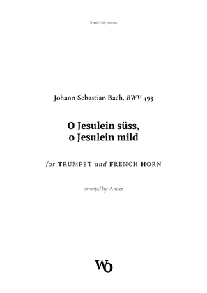 Book cover for O Jesulein süss by Bach for Trumpet and French Horn