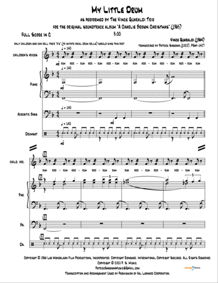 My Little Drum 4-Part scores gallery preview page 1