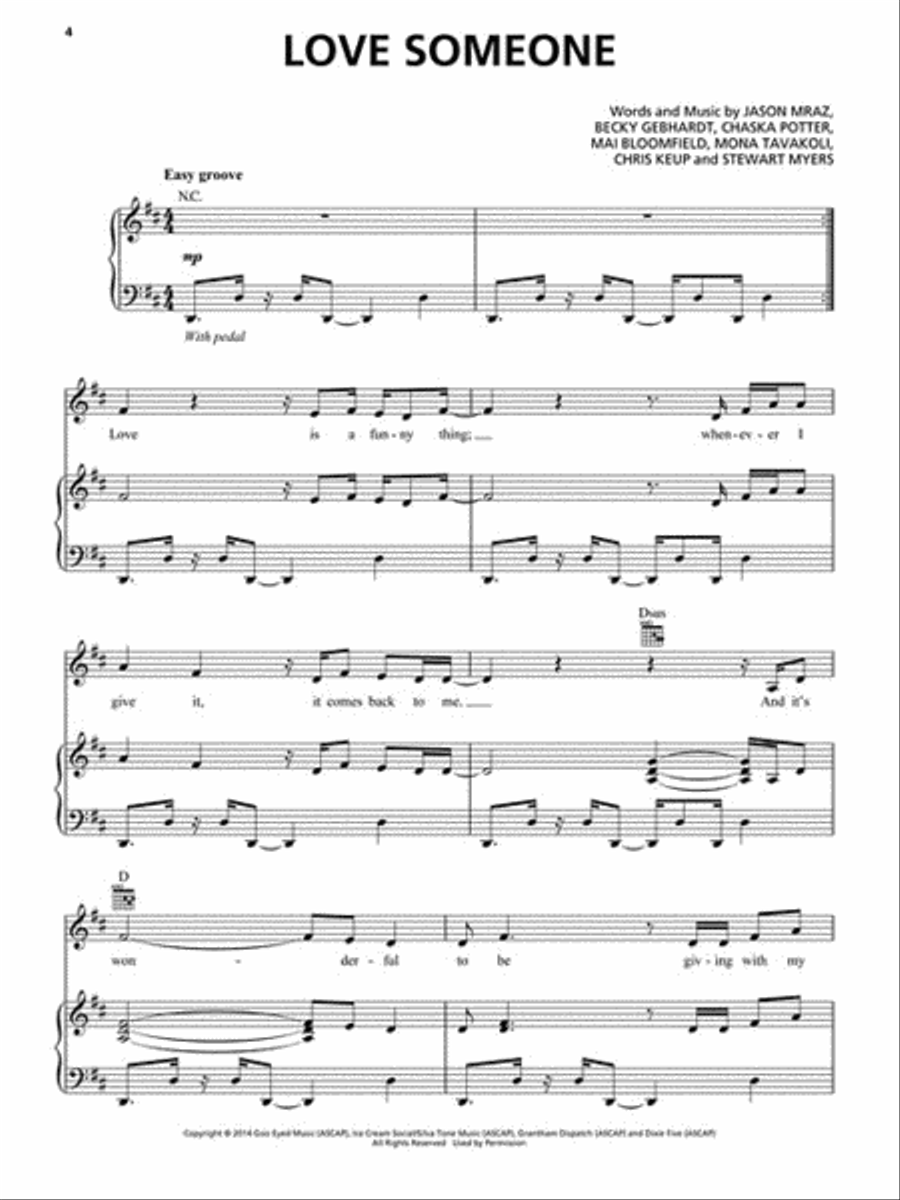 Jason Mraz - Yes! Jason Mraz - Yes! Piano, Vocal, Guitar scores gallery preview page 3