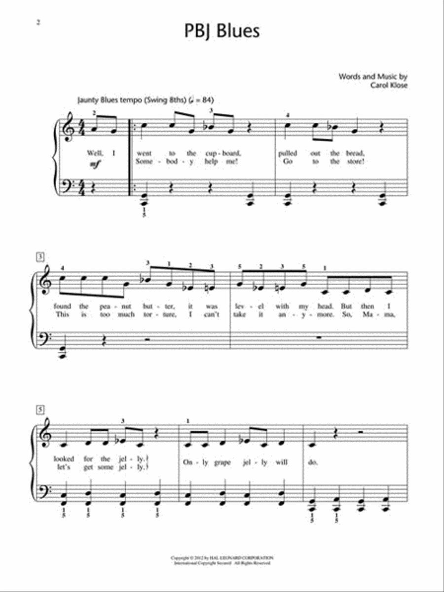 PBJ Blues PBJ Blues Piano Method scores gallery preview page 2