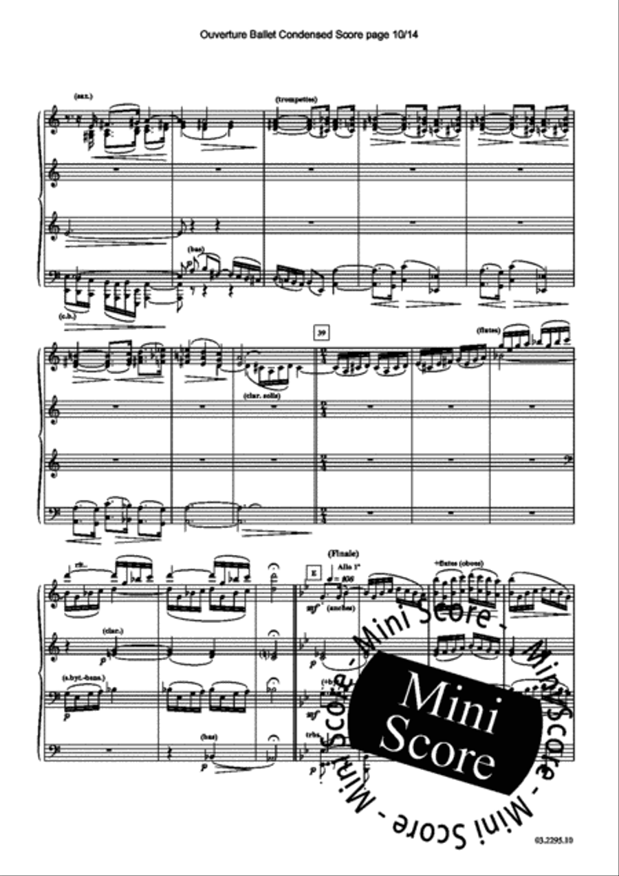 Ouverture de Ballet Fanfare Band scores gallery preview page 48