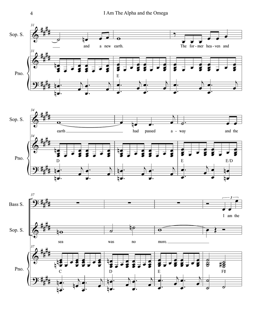 I Am The Alpha And The Omega 4-Part scores gallery preview page 4