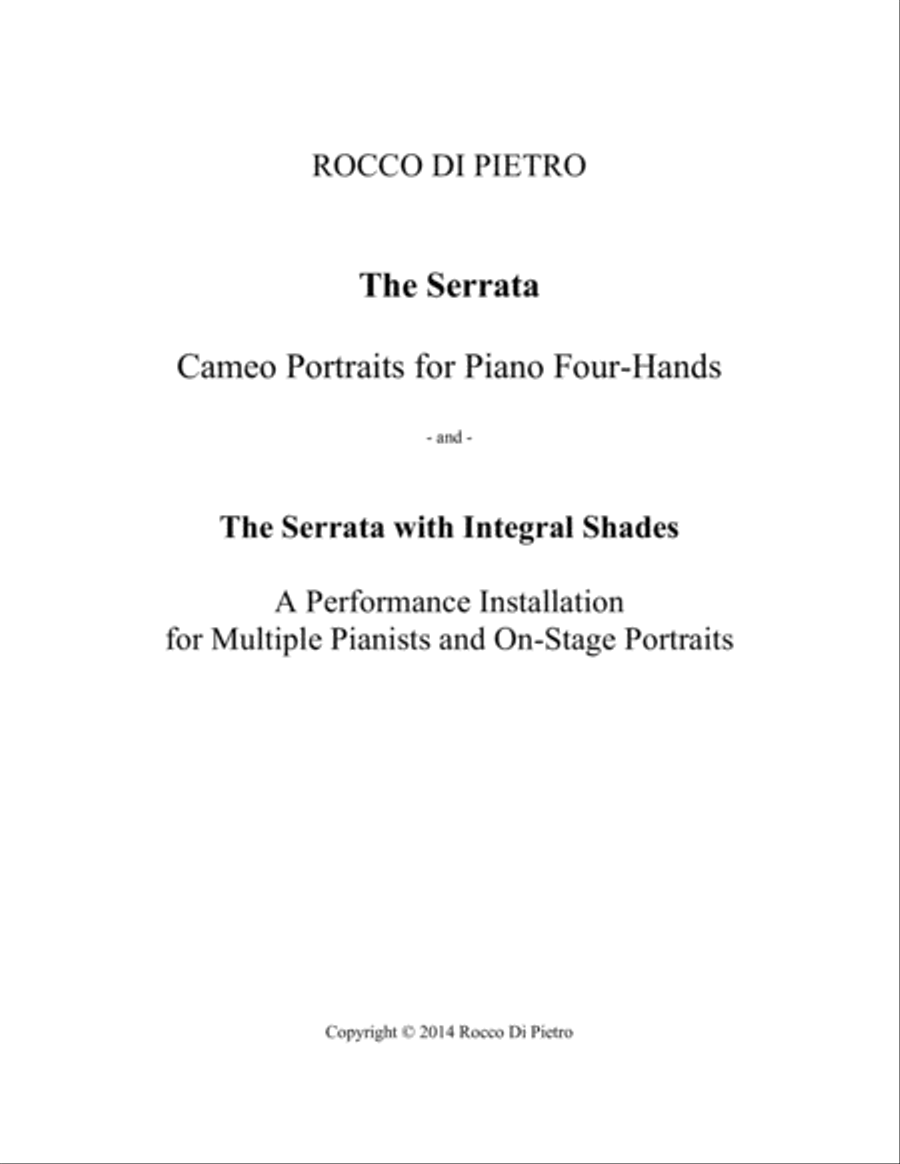 The Serrata Piano scores gallery preview page 1
