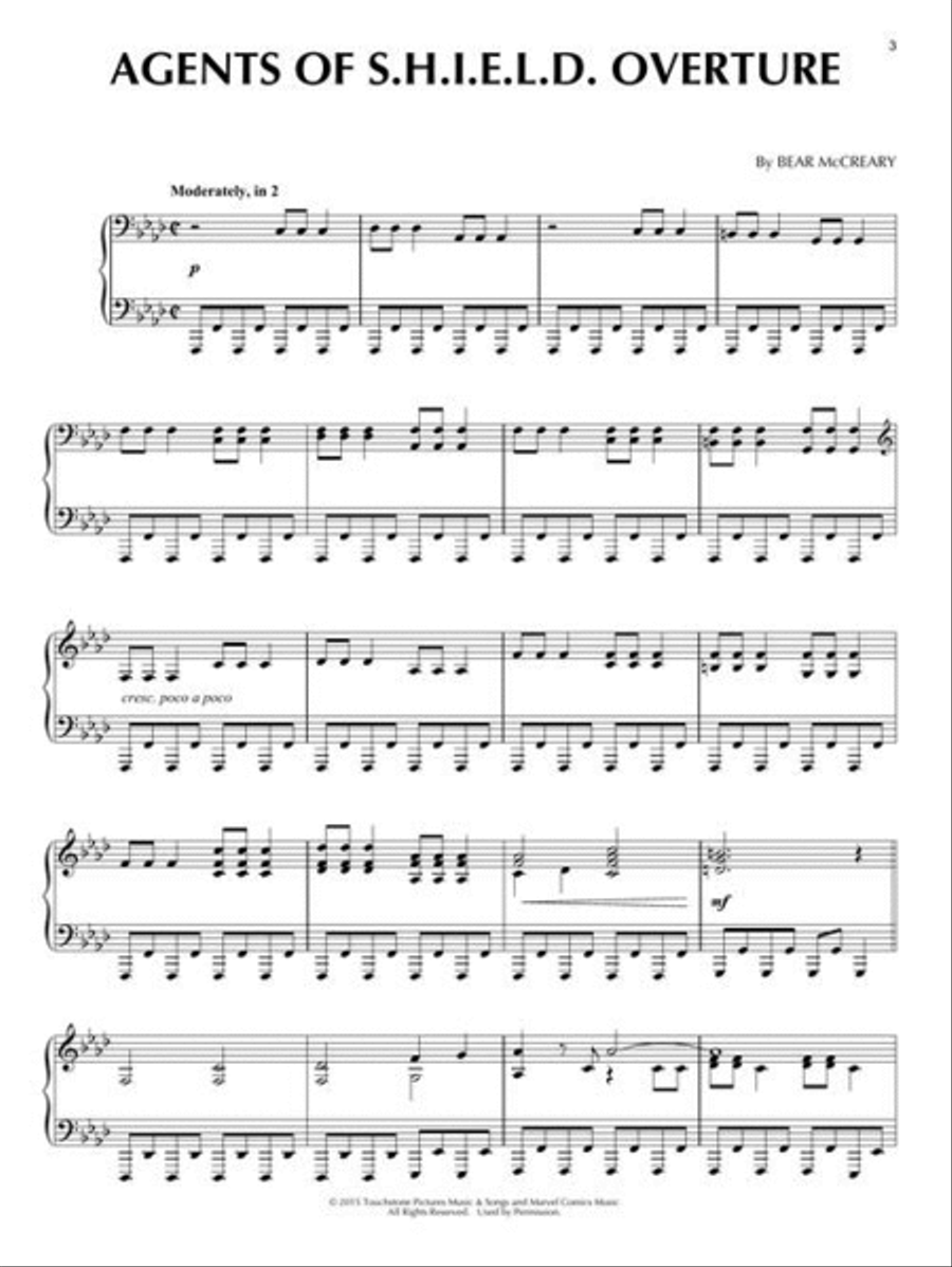 Bear McCreary – Selected Works Piano Solo scores gallery preview page 4