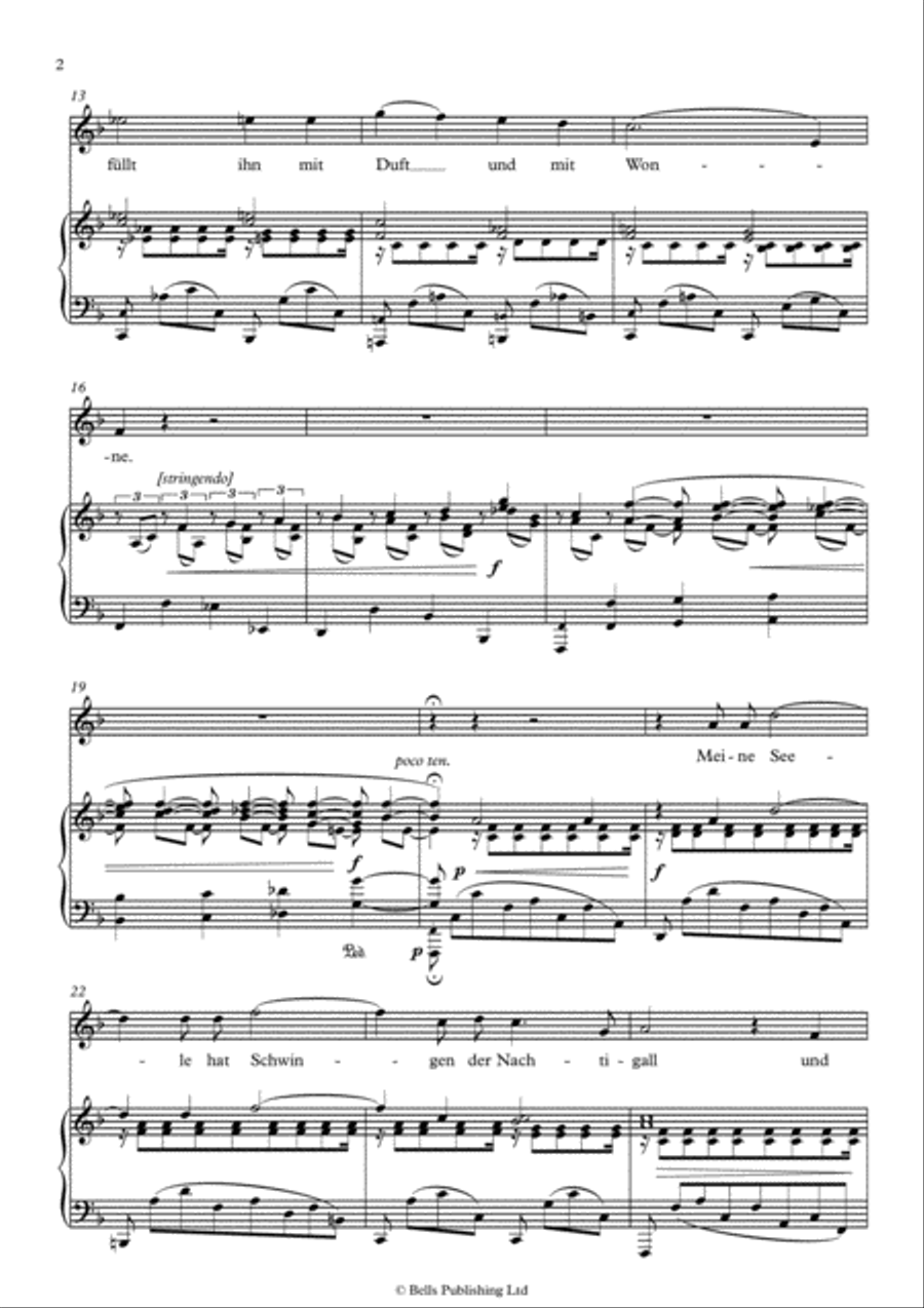 Meine Liebe ist grun, Op. 63 No. 5 (F Major) Voice Solo scores gallery preview page 2