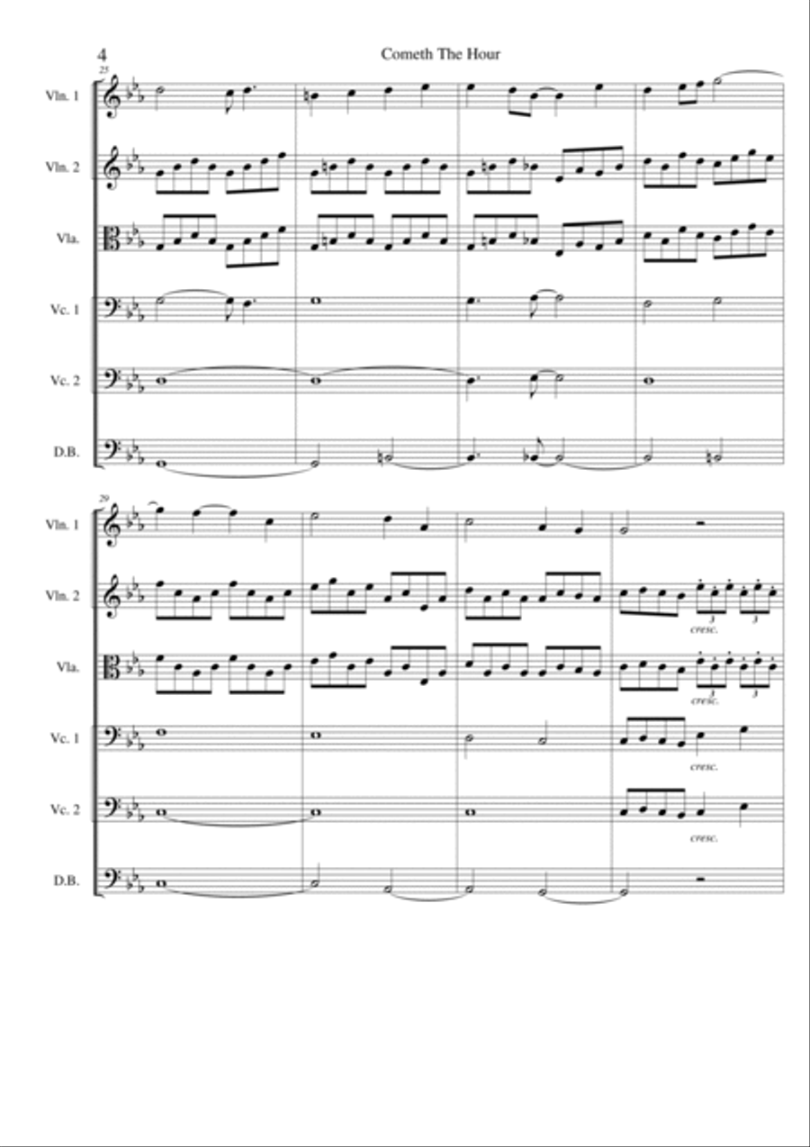 Cometh The Hour - Score and Parts String Orchestra scores gallery preview page 6
