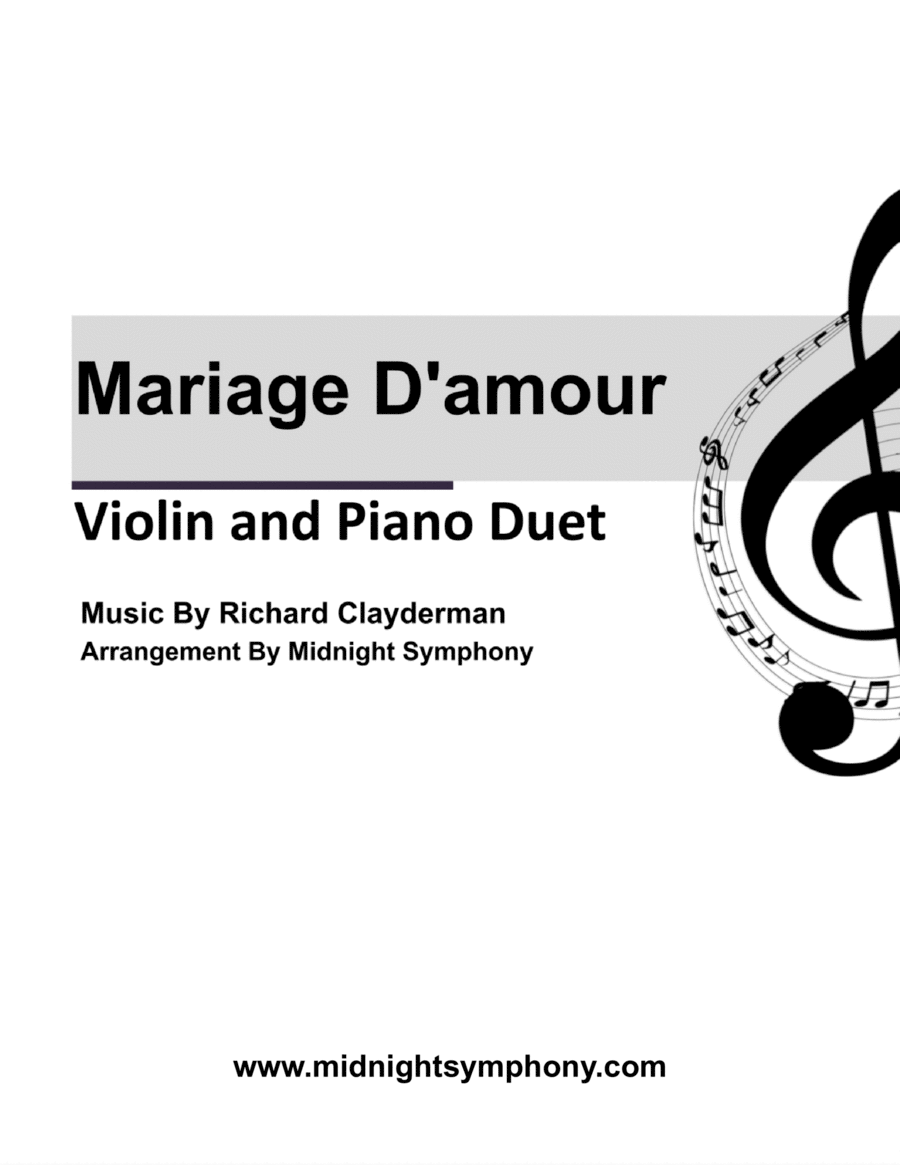 Mariage D'amour Violin Solo scores gallery preview page 1