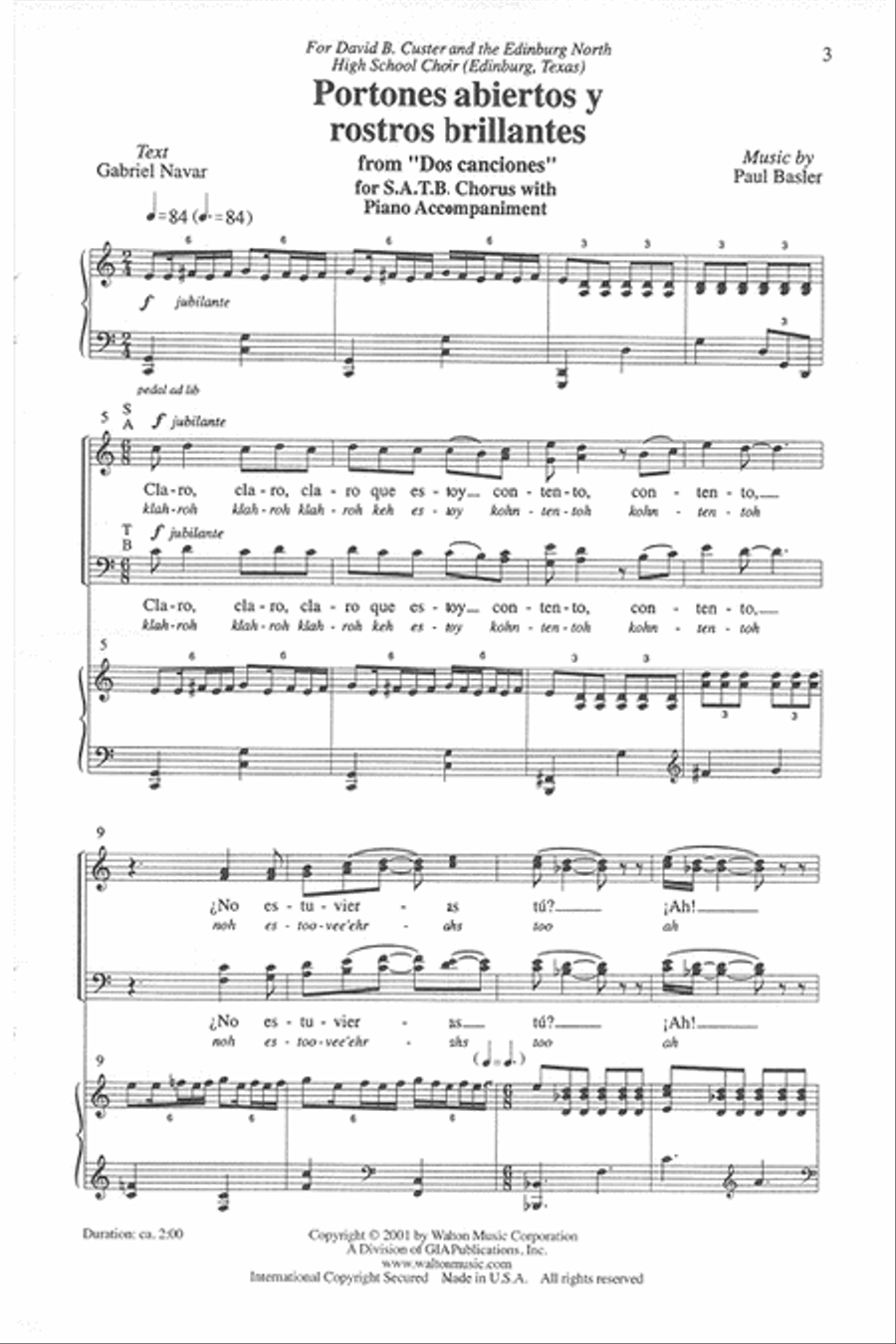 Portones abiertos y rostros brillantes 4-Part scores gallery preview page 2